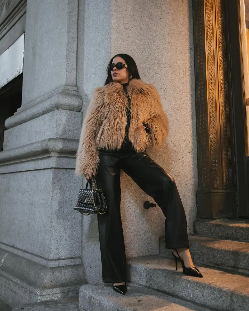 Chic Fur Statement for Winter Evenings