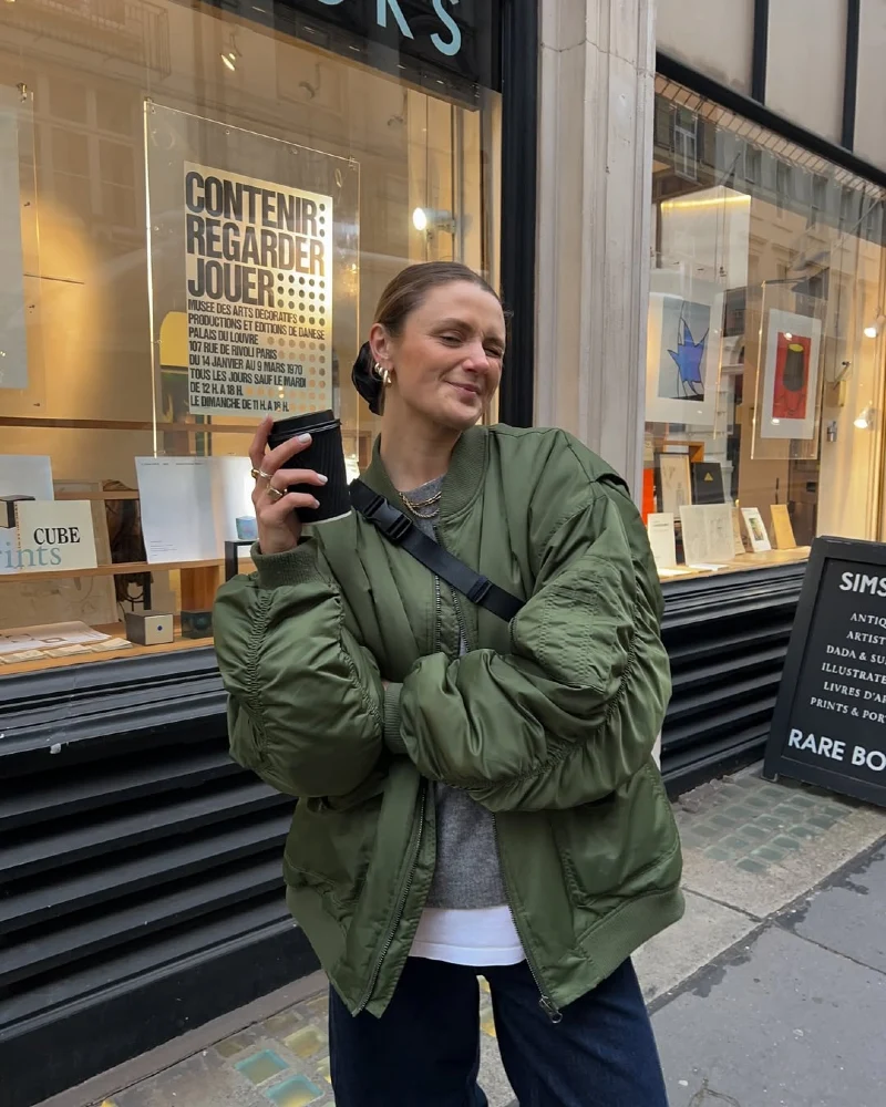 Urban Edge with a Military Green Bomber