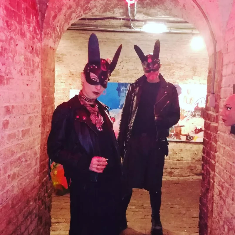 Gothic Bunny Mask Duo