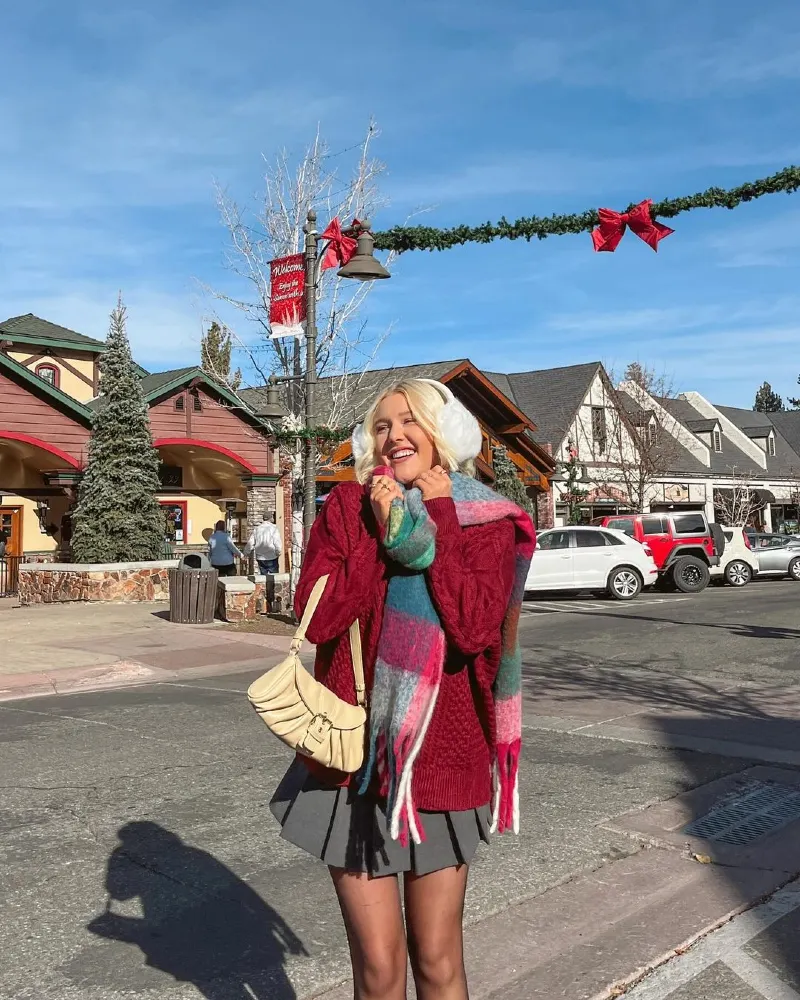 Festive Cheer in Red Knit