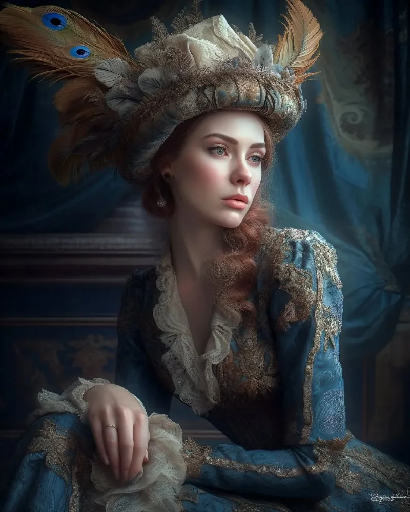 Victorian Feathered Grace