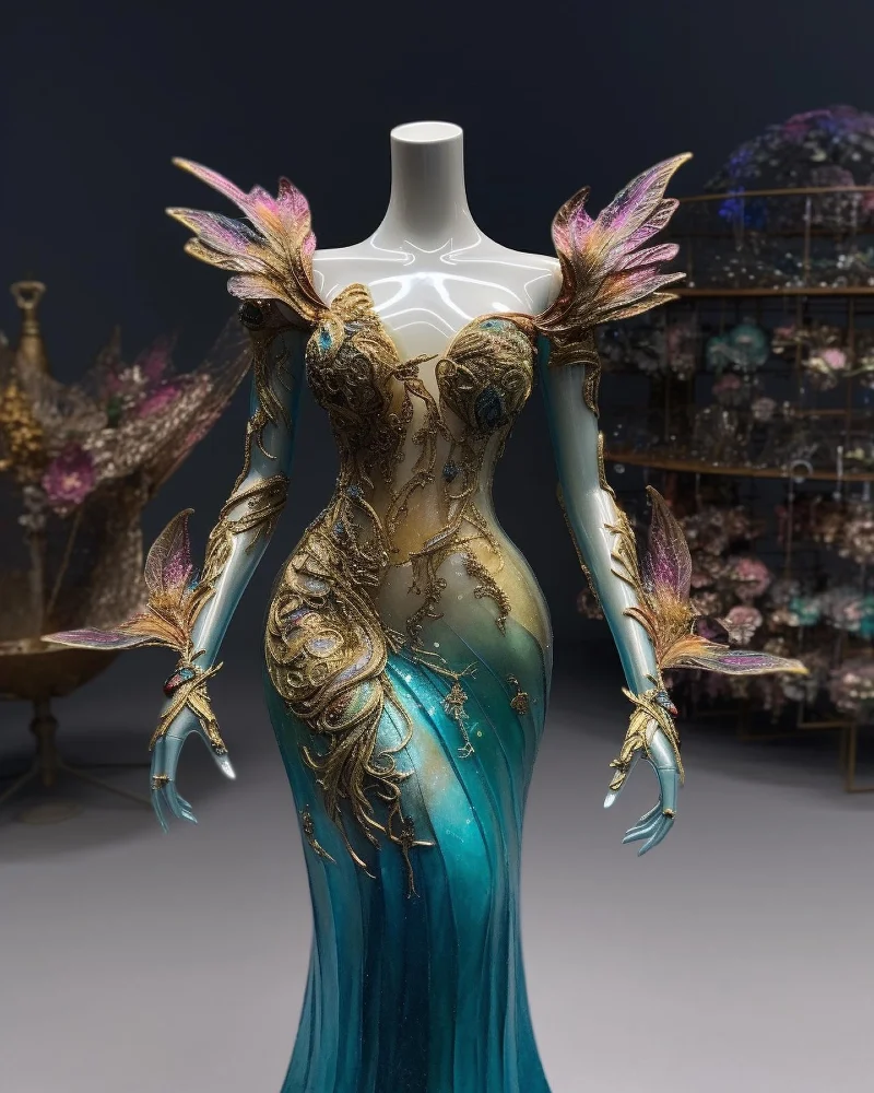 Enchanted Oceanic Elegance Gown