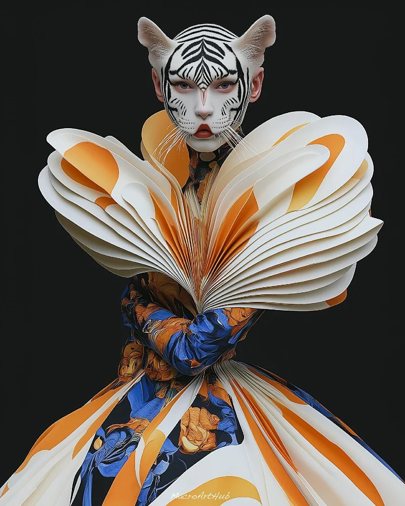 Whimsical Tiger Bloom Ensemble