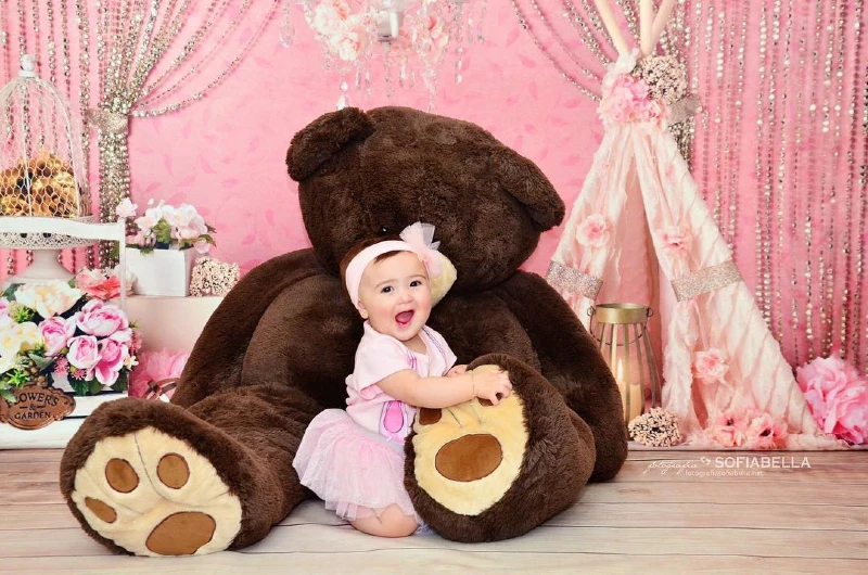 9-Month Baby Photoshoot with Teddy Bear