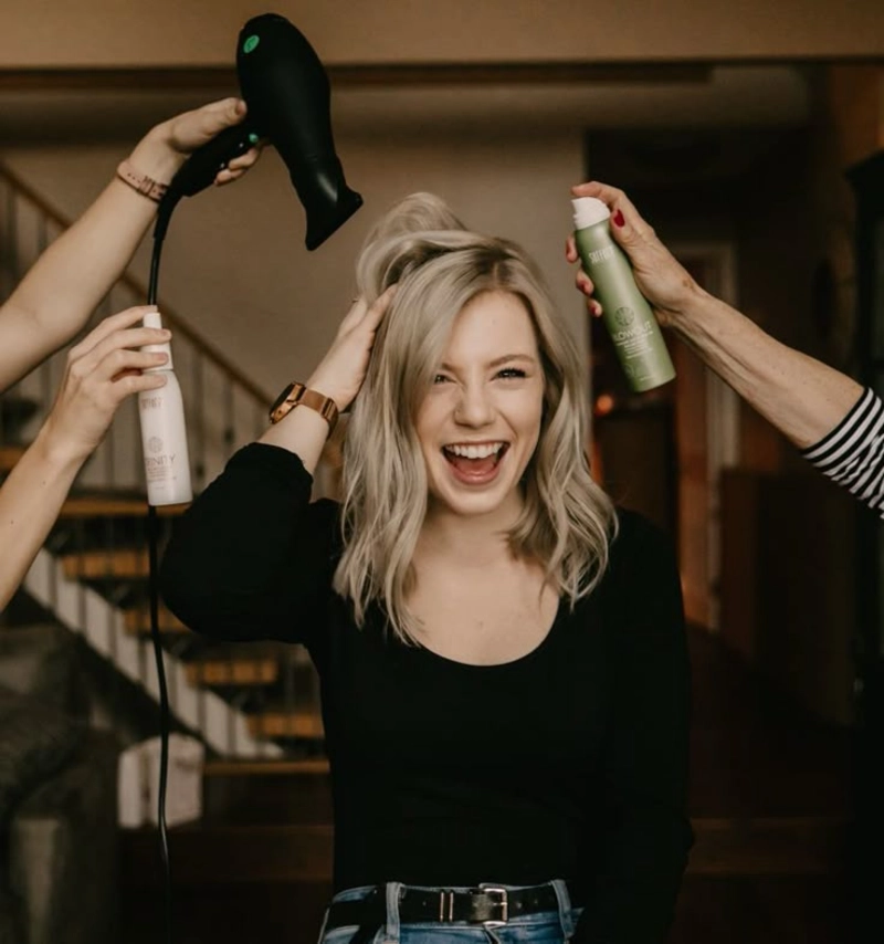A Playful Moment of Hair Transformation
