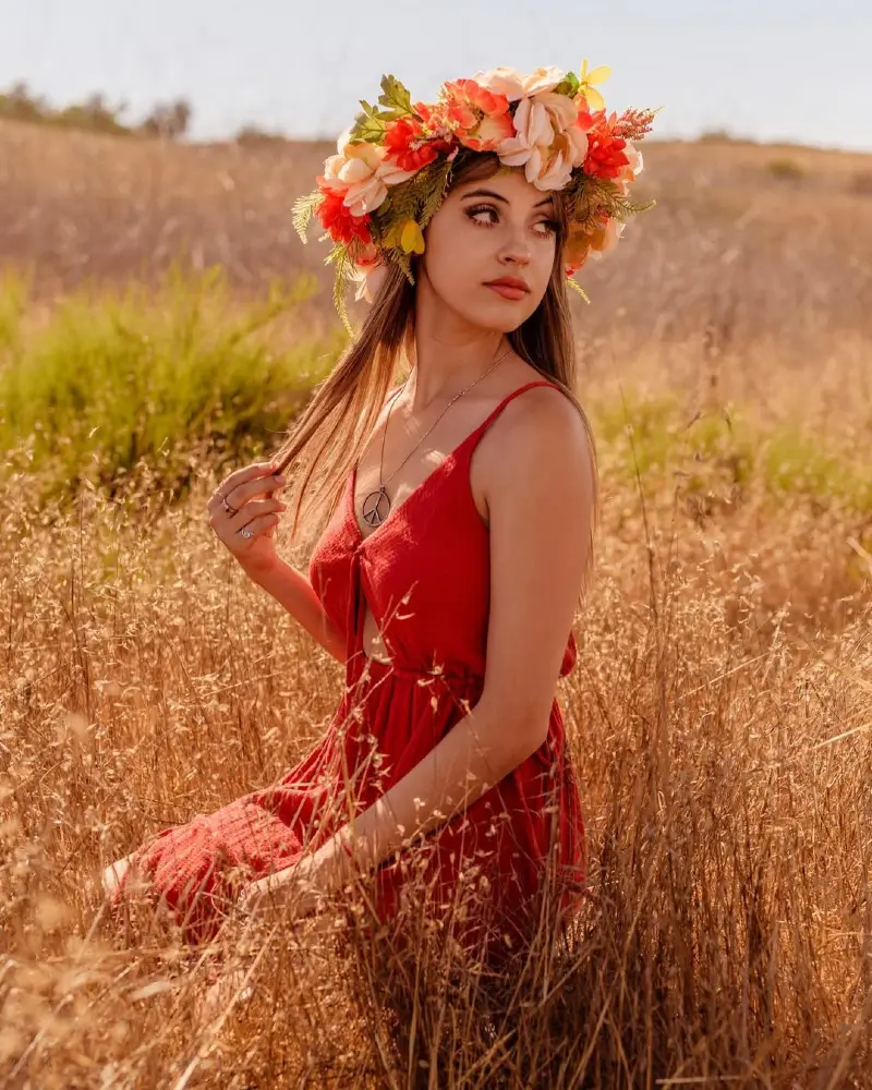 Boho Beauty in the Golden Fields
