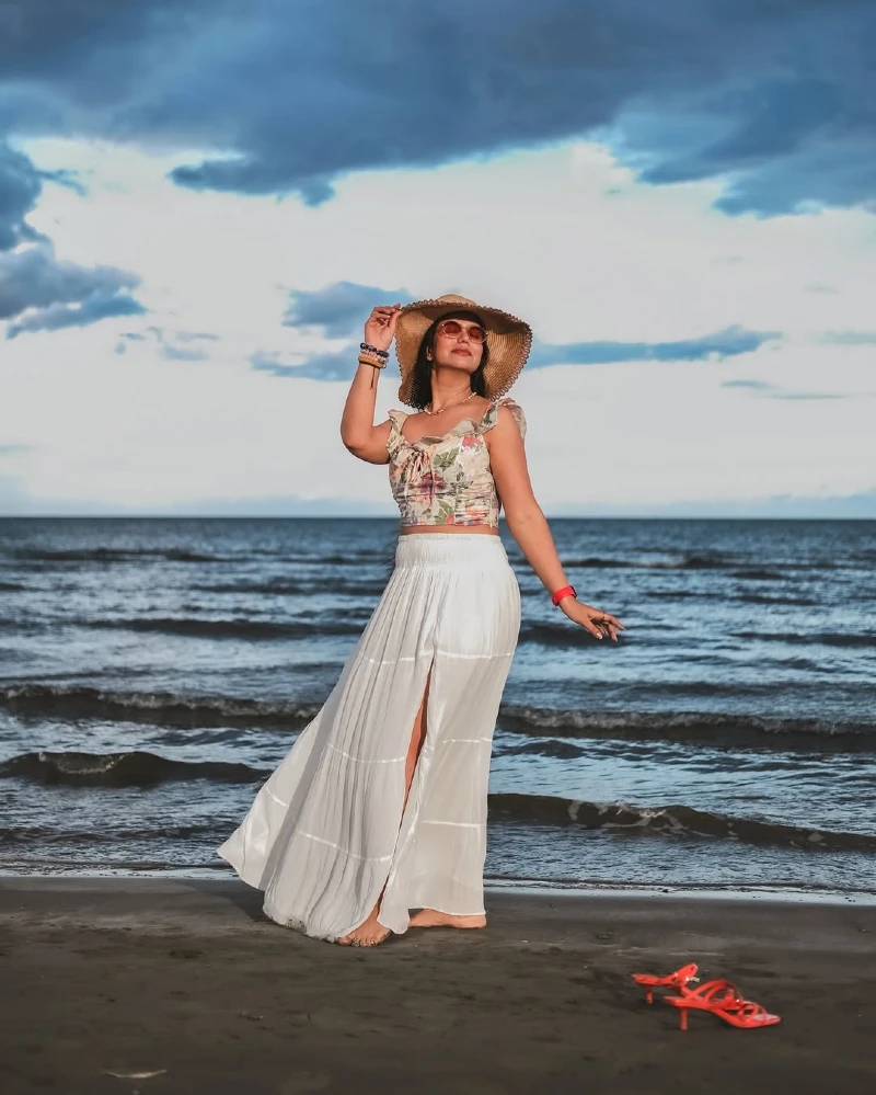 Boho Chic Beach Fashion Shot