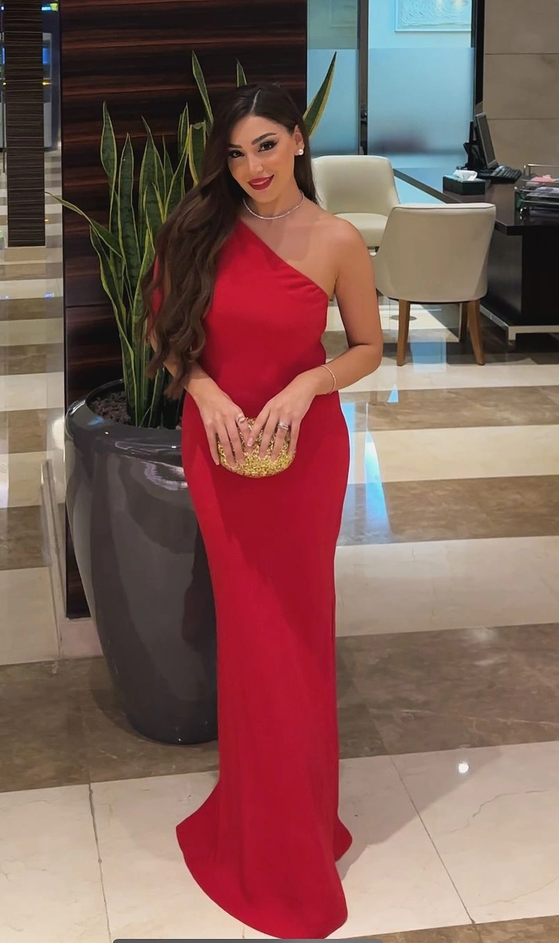 Bold Red One-Shoulder Gown