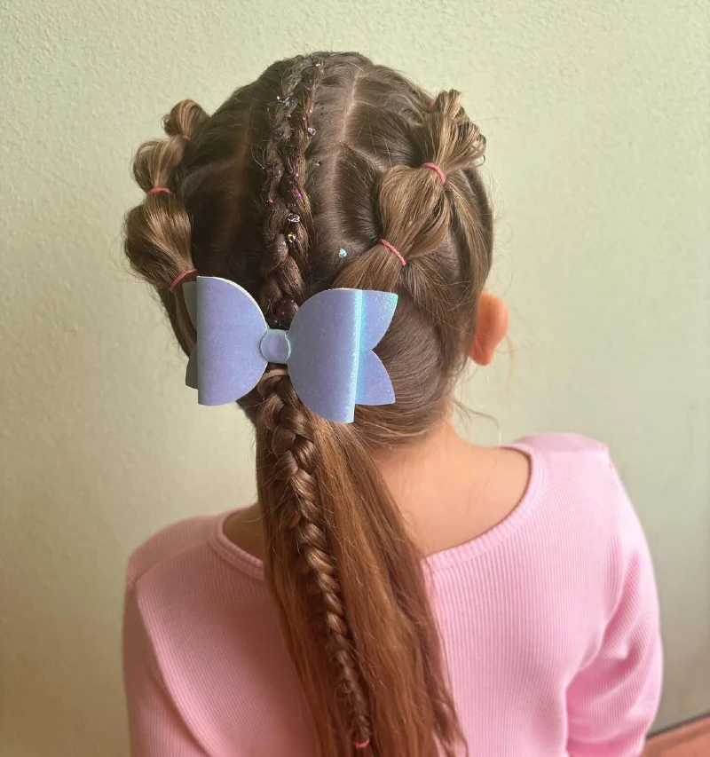 Braided Elegance with Bow Accent