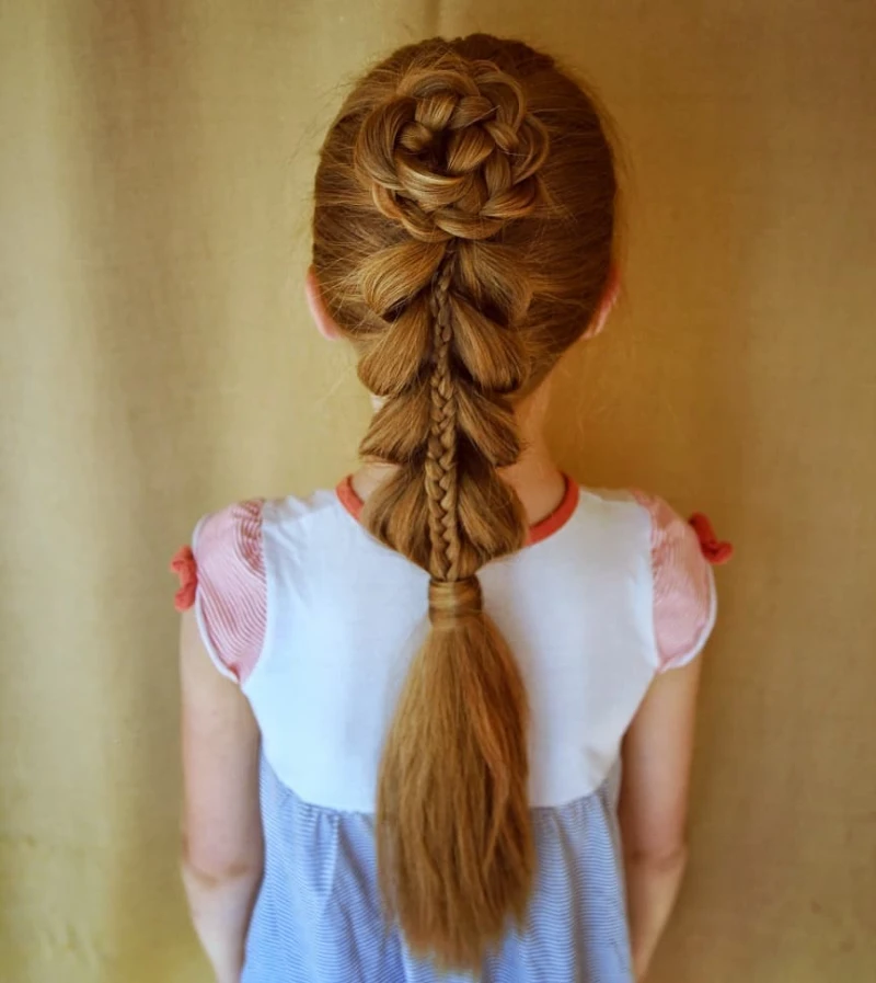 Braided Flower Crown Ponytail