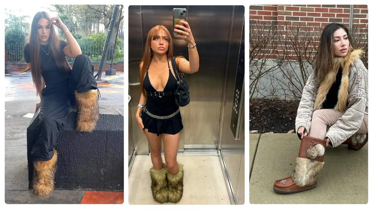 Brown Fur Boots Outfit Ideas