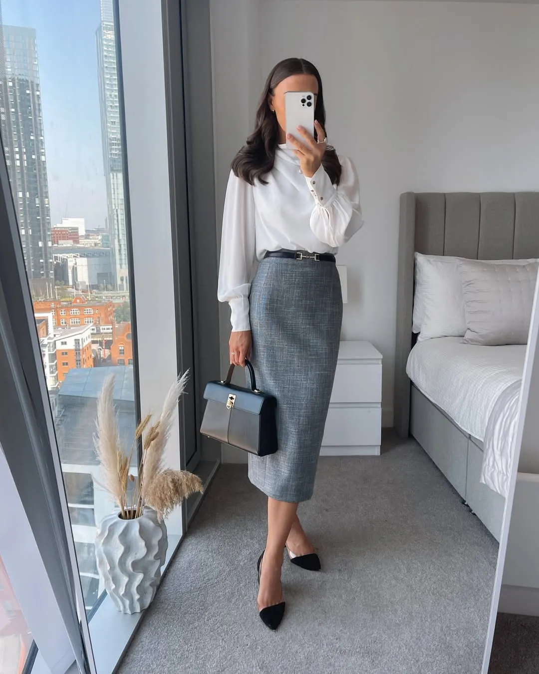 Classic Secretary Blouse and Pencil Skirt Duo