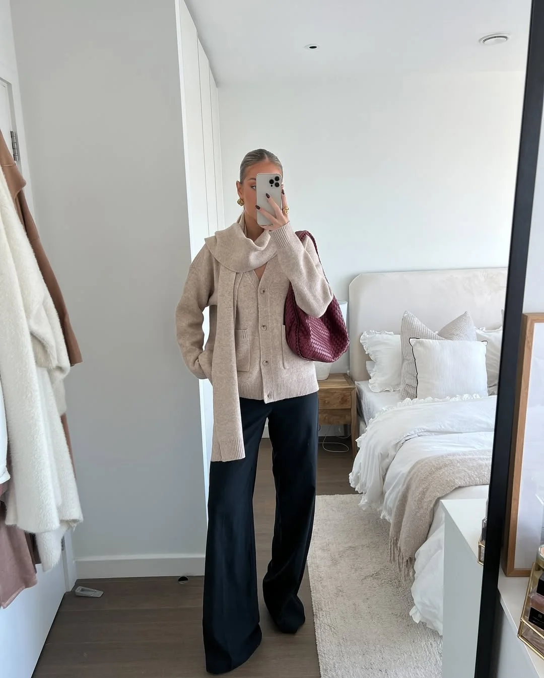 Cozy Chic Turtleneck and Wide Leg Trouser Look