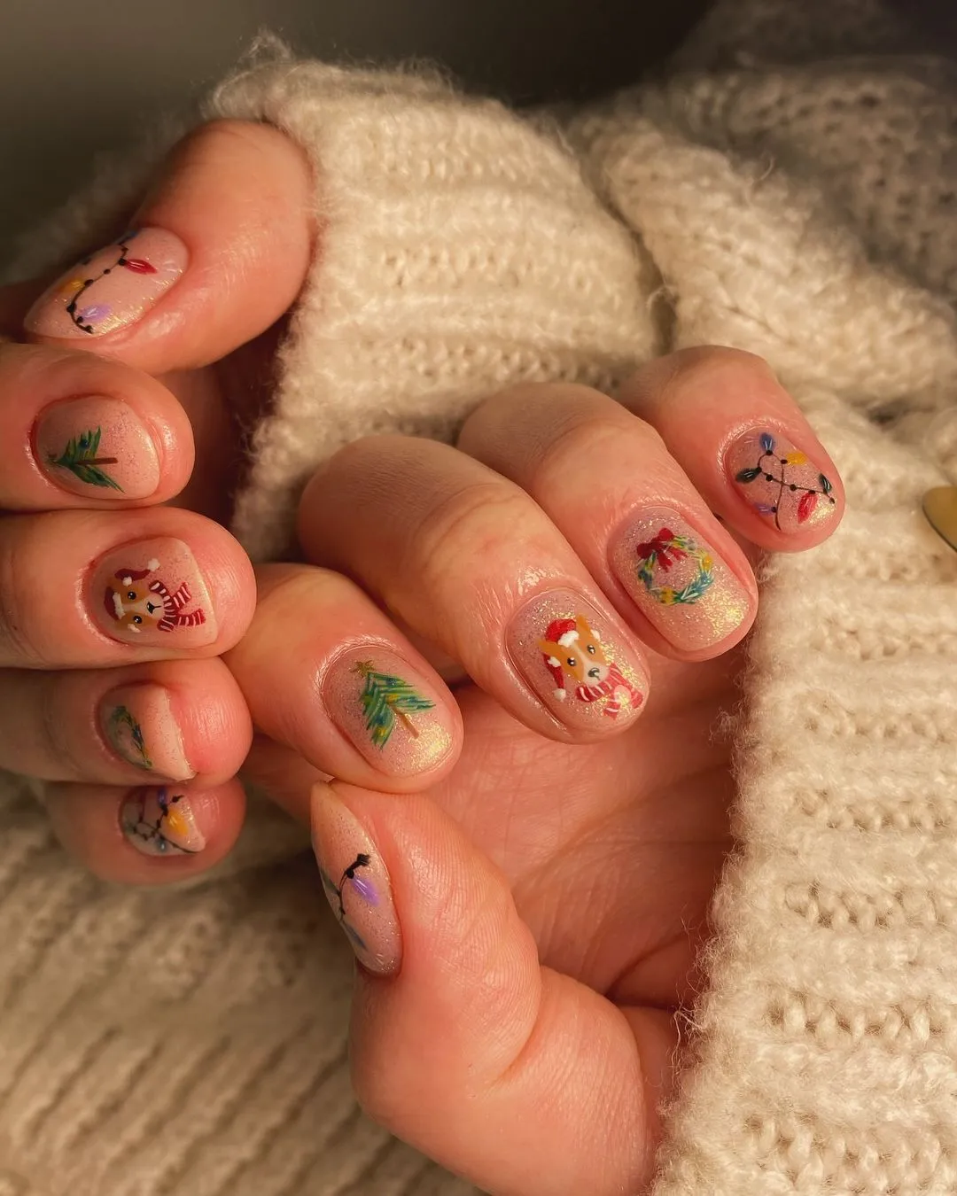 Cozy Christmas Story Nails