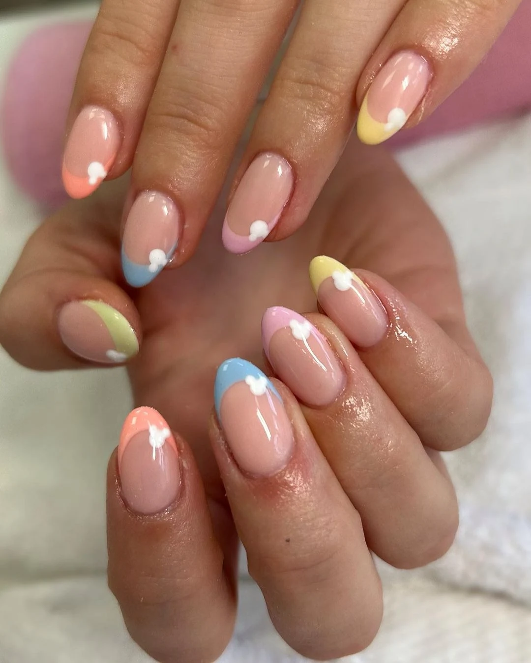  Disney Princess Pastel French Tips