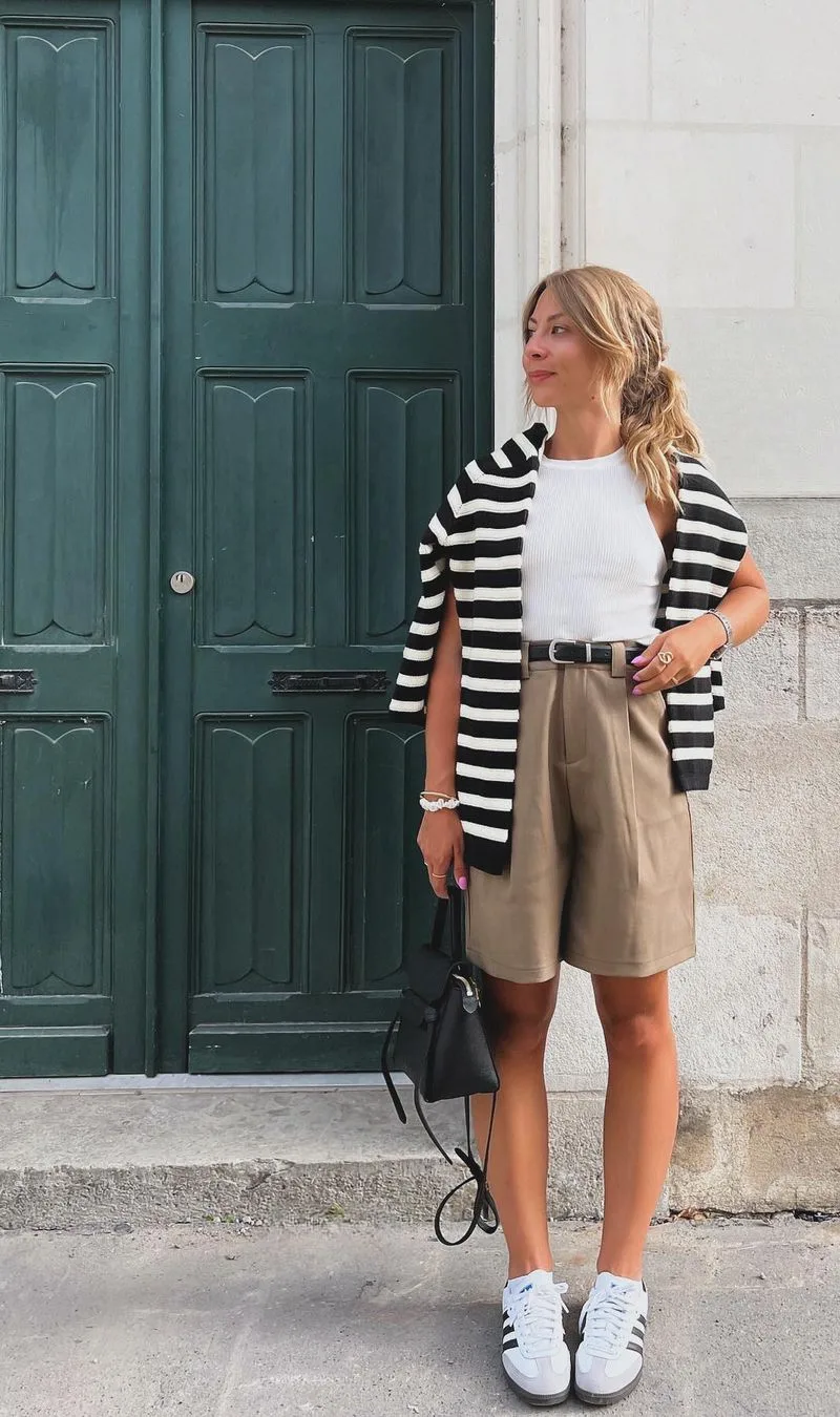 Effortlessly Chic in Stripes and Neutrals