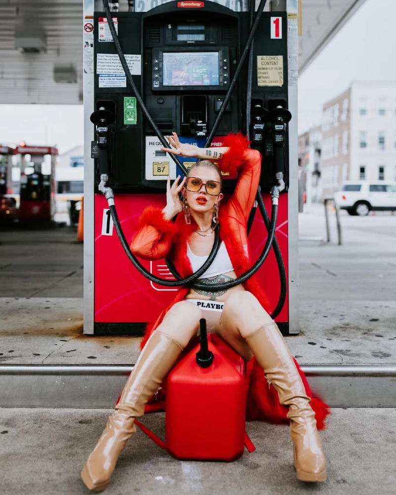 Gas Station Glamour Photoshoot