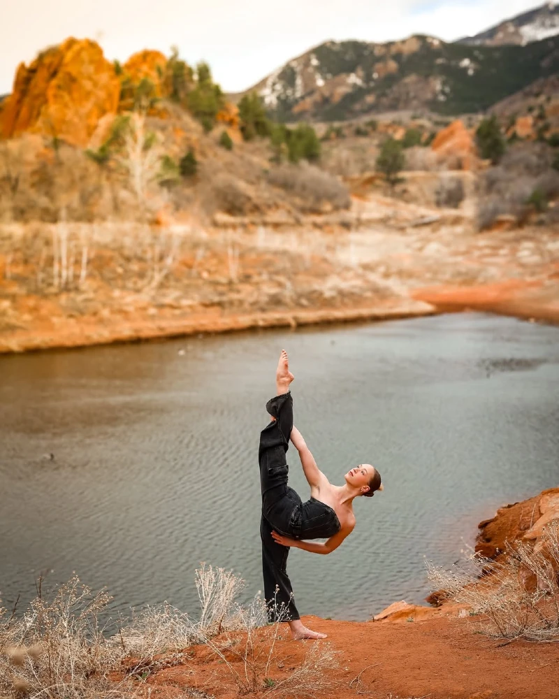 Graceful Yoga Pose by Rustic Waters