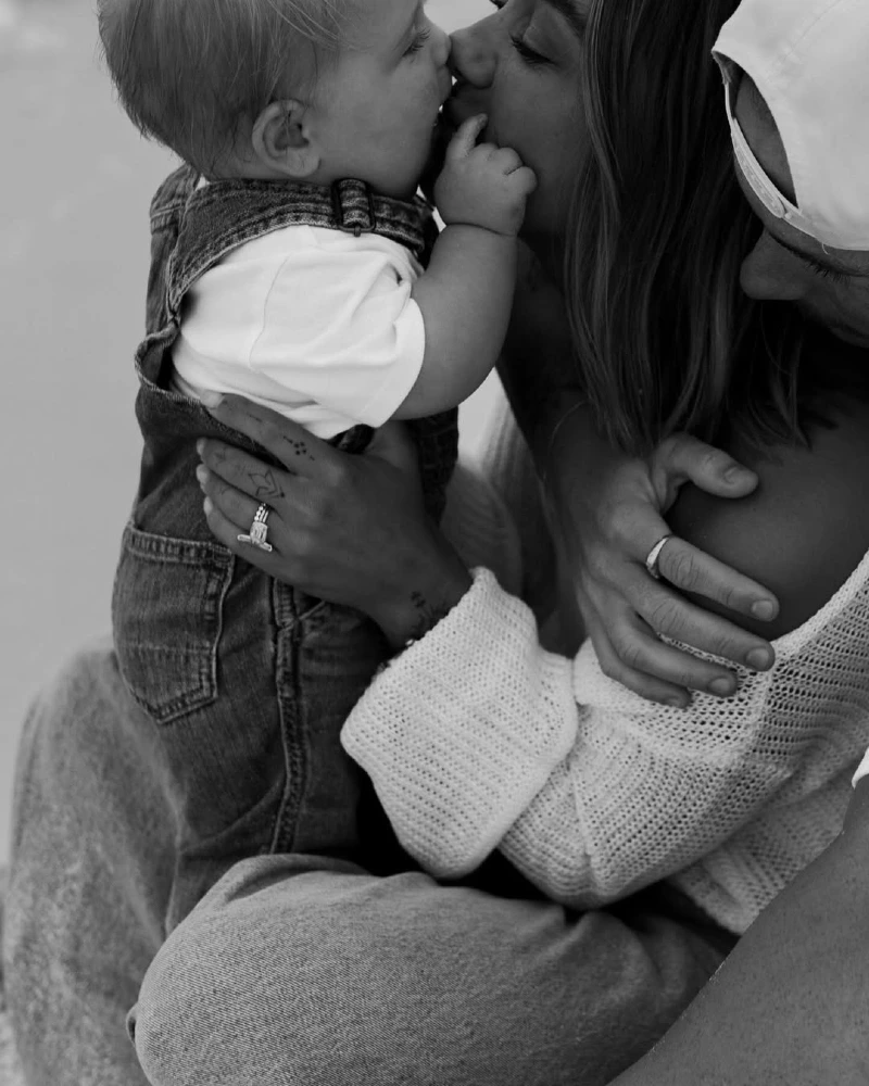 Intimate Black & White Embrace