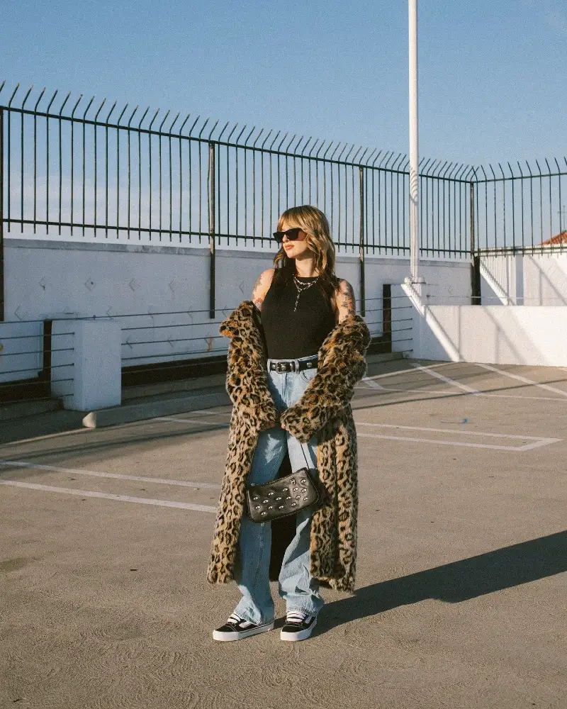 Leopard Print Coat & Denim