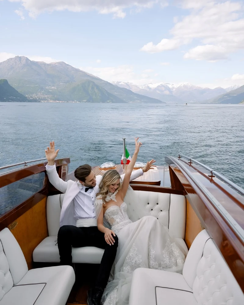 Luxury Boat Wedding Portrait