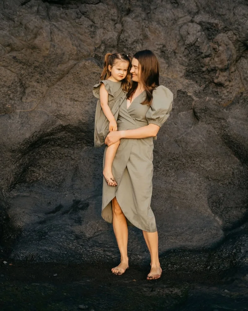 Mother-Daughter Bonding at the Beach
