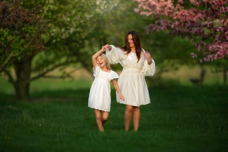 Mother and Daughter in Bloom