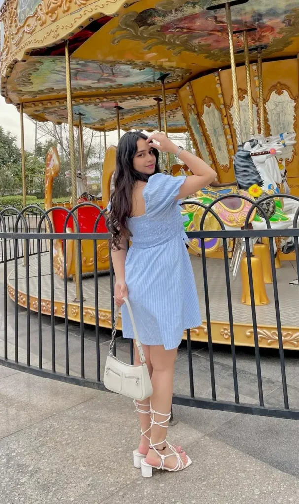 Pastel Blue Playful Mini Dress