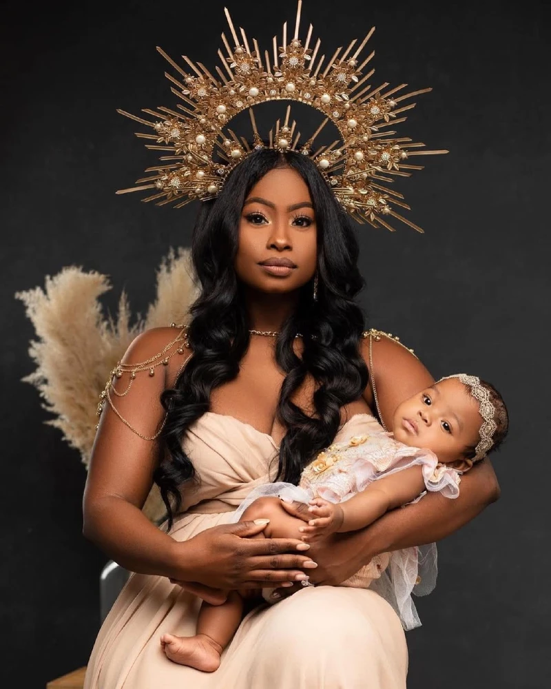 Regal Mother-Daughter Portrait
