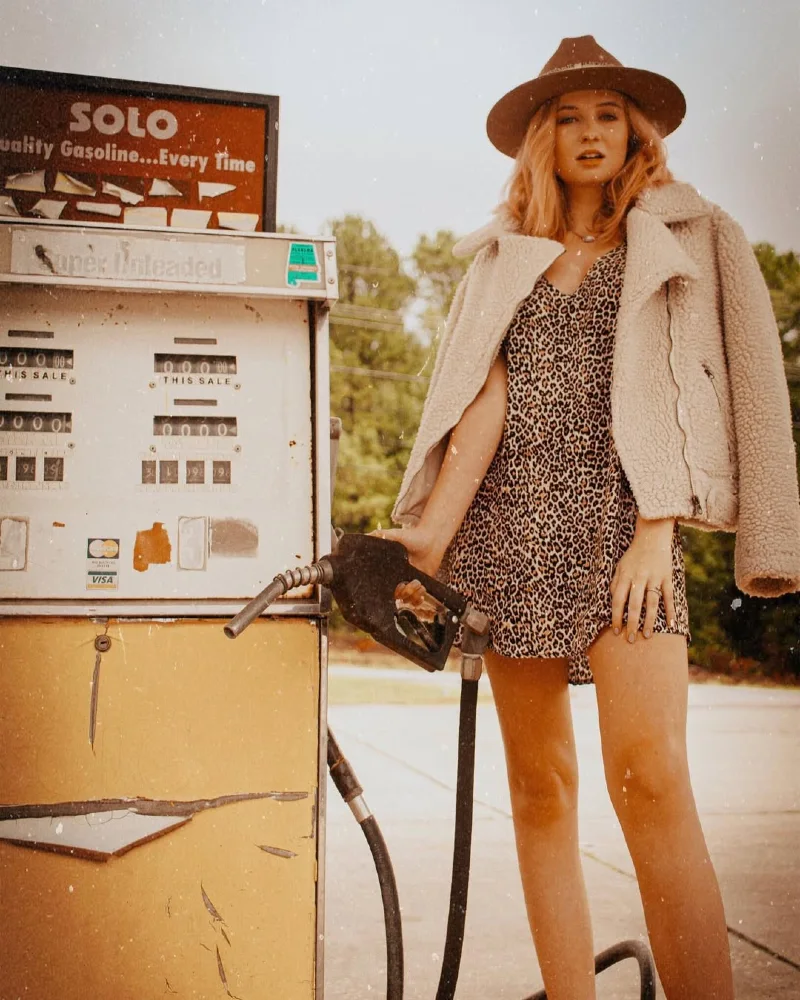 Retro Vibes at the Gas Station