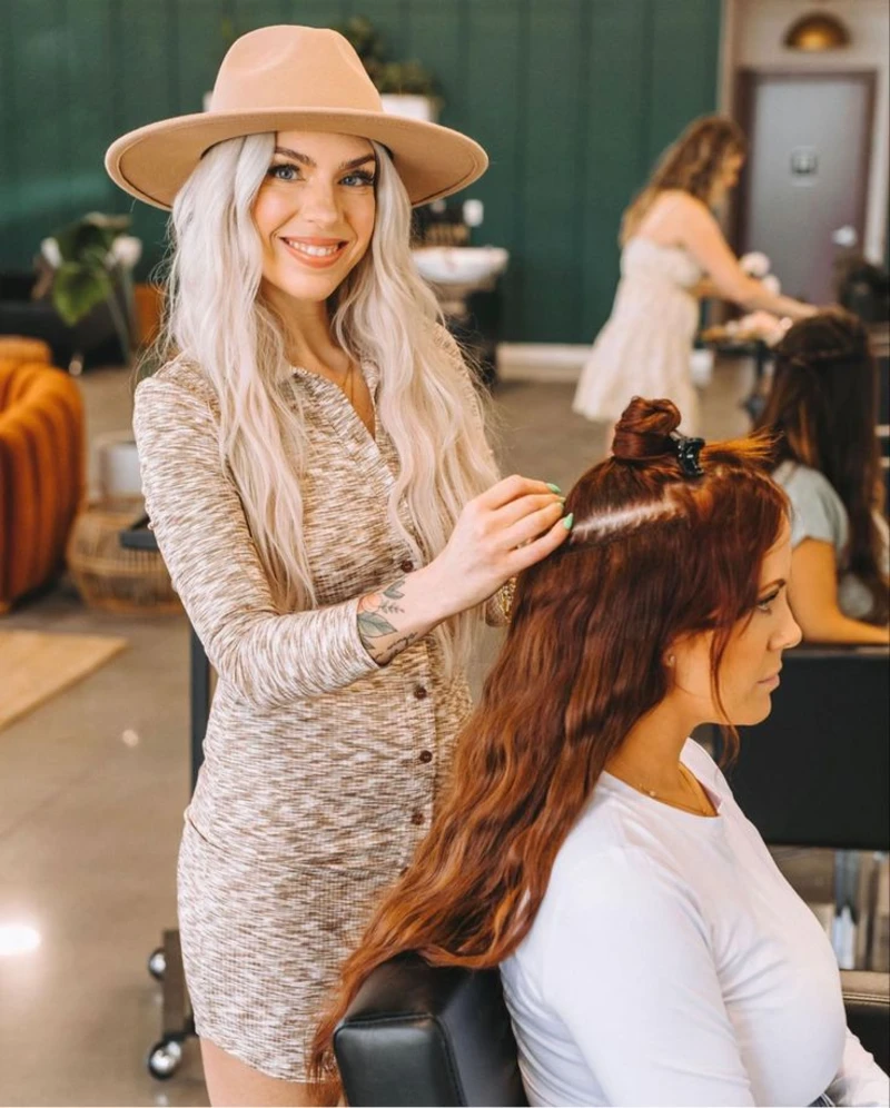Salon Stylist and Client Interaction