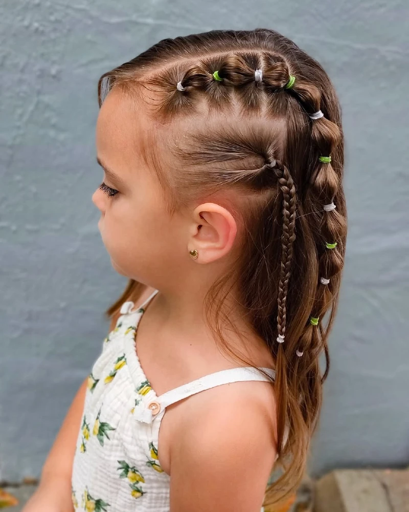 Side Braided Twist with Beads