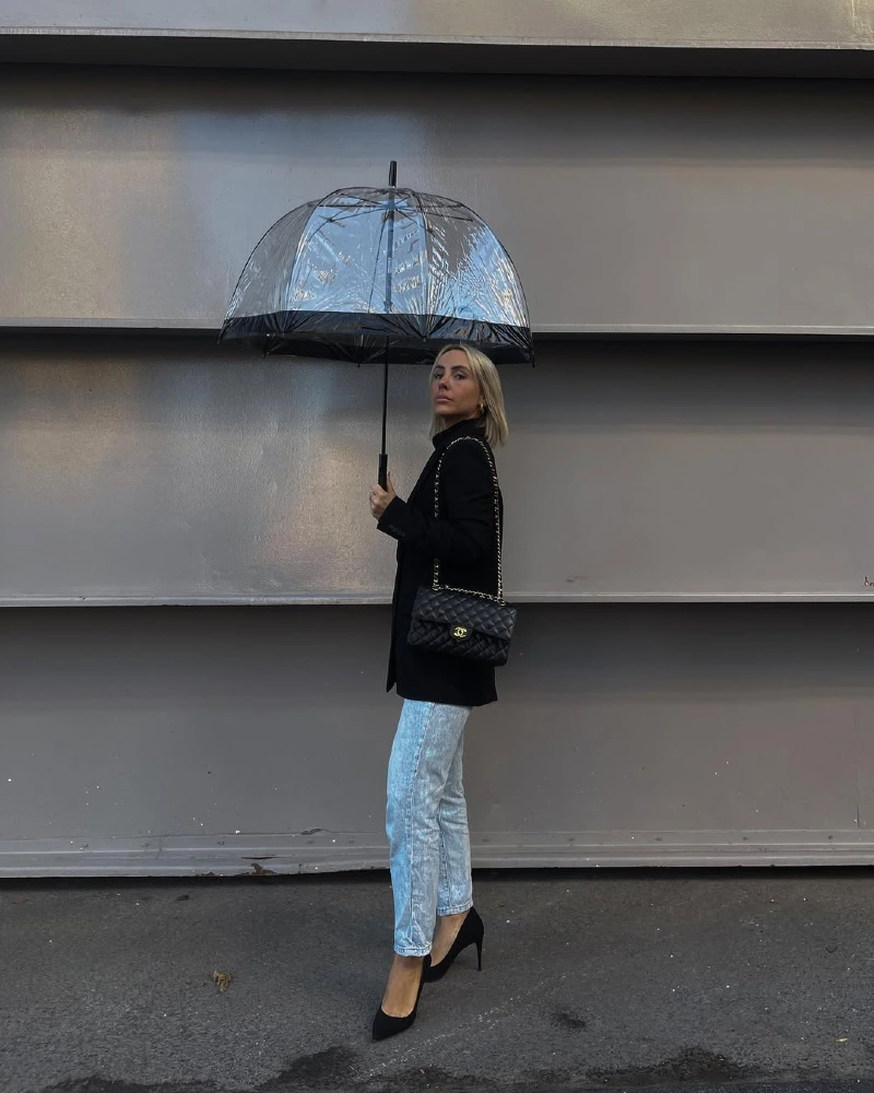Sleek Style Under the Rain