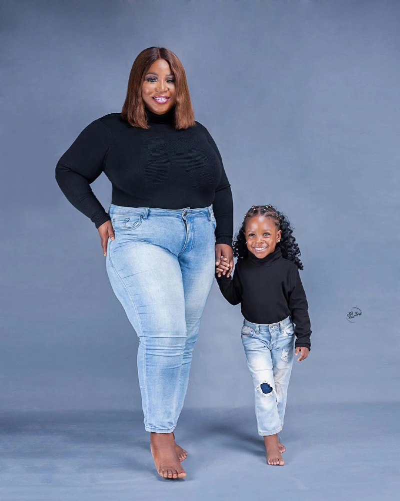 Stylish Mother-Daughter Denim Duo