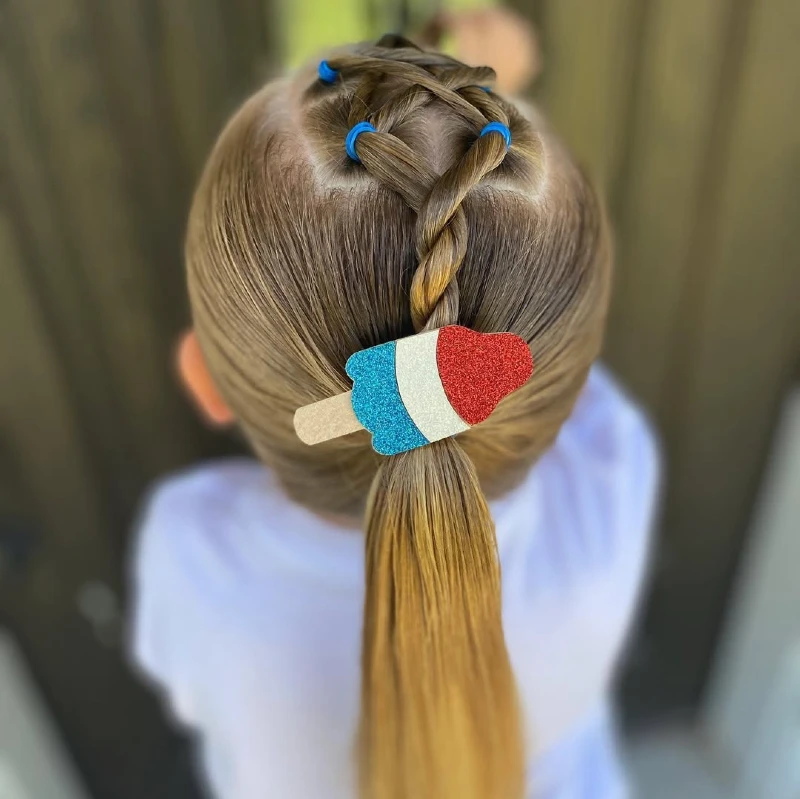 Twisted Ponytail with Festive Clip