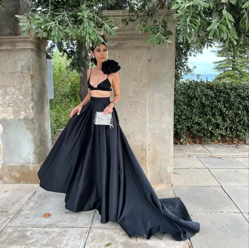 Two-Piece Black Gown